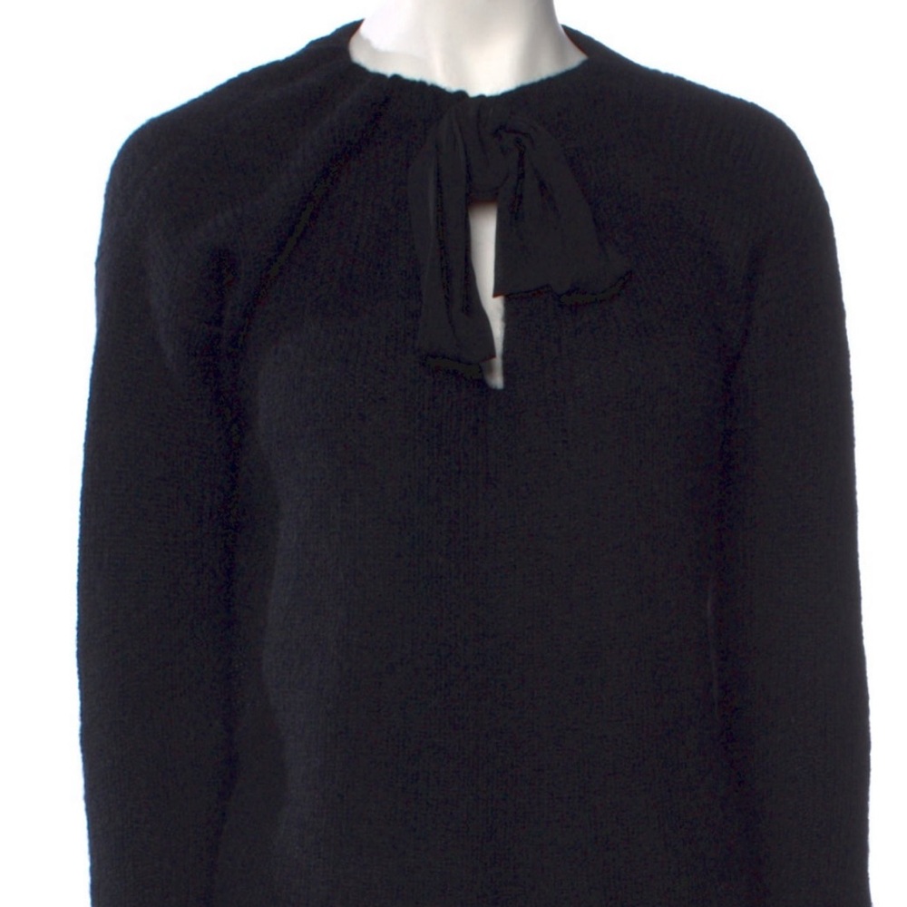 Sezane Black neck tie Sweater